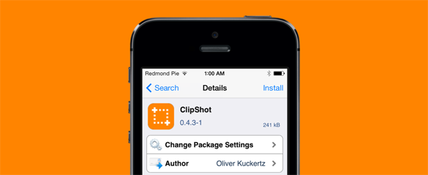 ClipShot package Cydia