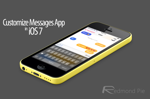 Messages app customize header