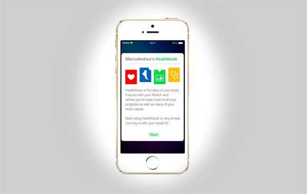 Healthbook iOS 8 concept
