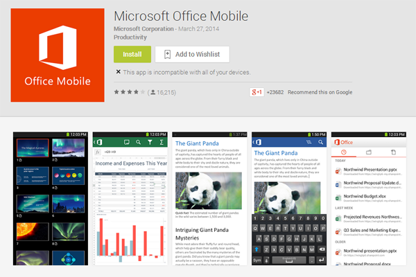 Office Mobile Android