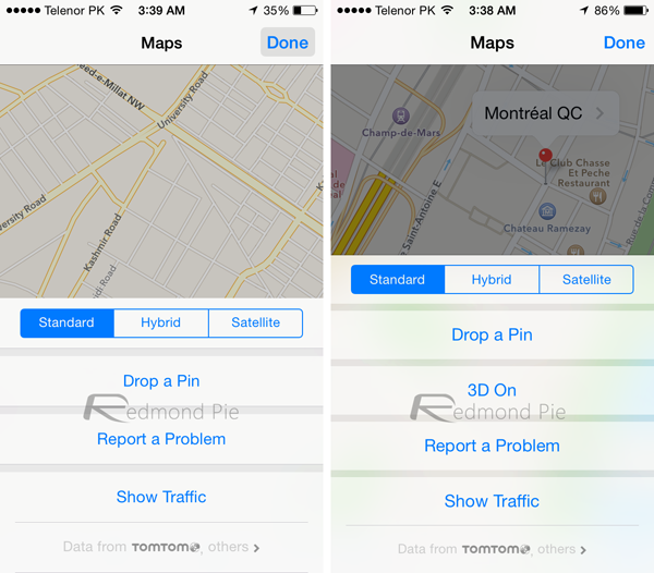 Maps app comparison
