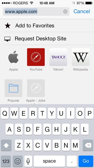Request Desktop Site