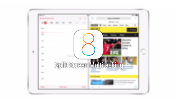 iOS 8 multitasking concept