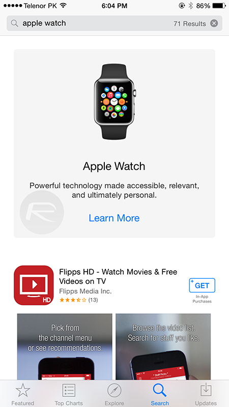Apple Watch app store