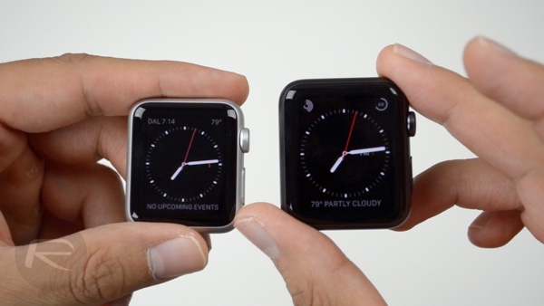 Apple Watch 38mm vs 42mm Side by Side Comparison