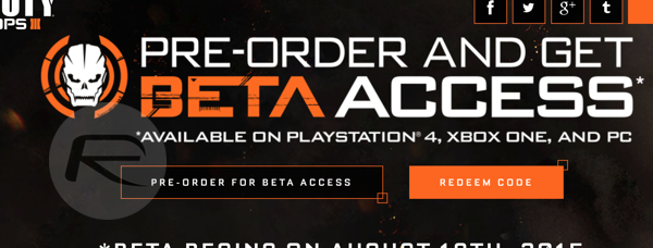 Verovering Omgekeerd Inactief Sign Up For Call Of Duty: Black Ops 3 Beta On PS4, Xbox One, PC, Here's How  | Redmond Pie