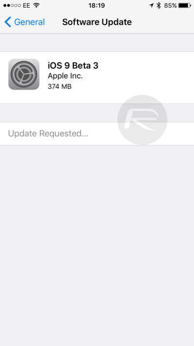 iOS 9 beta 3 OTA