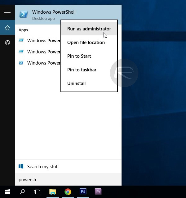 Launch-Windows-10-elevated-PowerShell