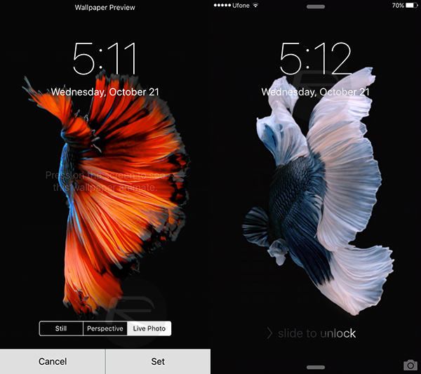 Enable iPhone 6s / 6s Plus Live Wallpapers On iPhone 6 / 6 