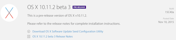 OS X 10.11.2 beta 3