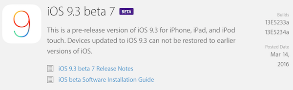 iOS 9.3 beta 7