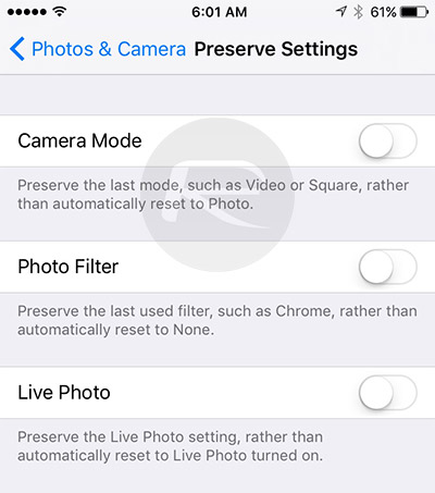 Preserve-Camera-settings