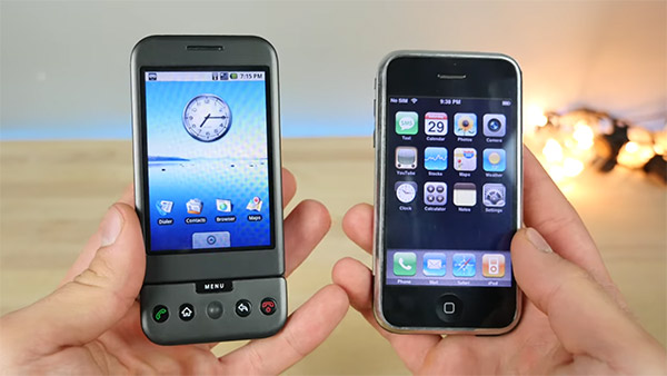 First-Android-phone-vs-first-iPhone