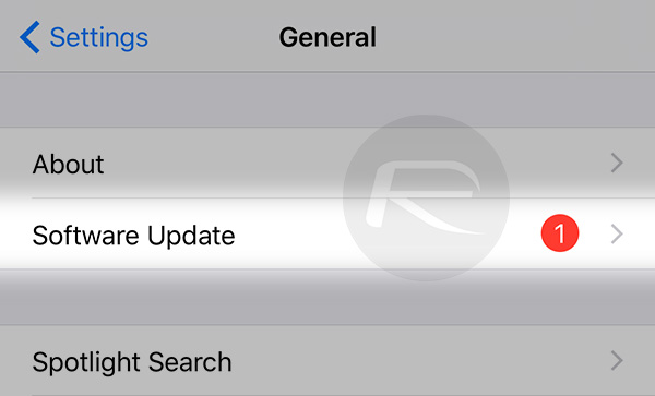OTA Software-Update iOS