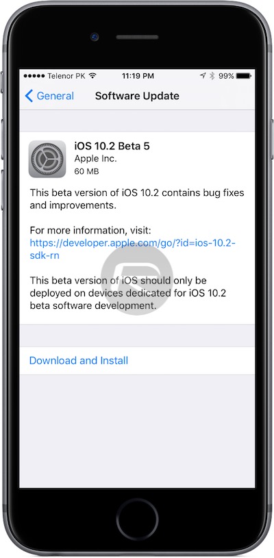 iOS 10.2 beta 5