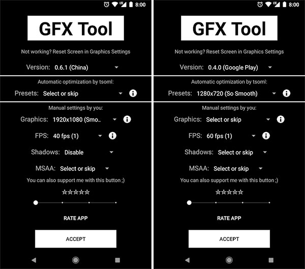 PUBG GFX Tool Settings APK Renamed To Graphics Tool For ...