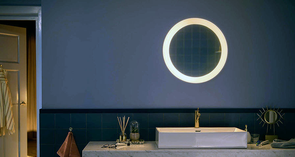 Light Mirrors Led Bathroom Mirror Enlighten Halo Range With Infra