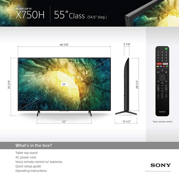 Sony's Highly Rated X750H 55-Inch 4K TV Is Available For Just $571 Now ...