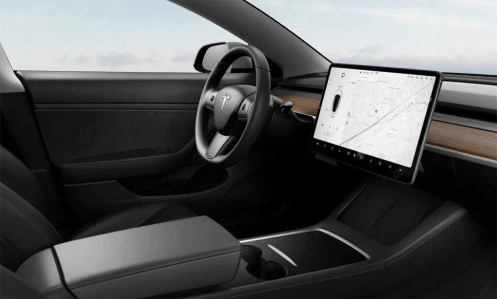 teslas updated center console es to the model y