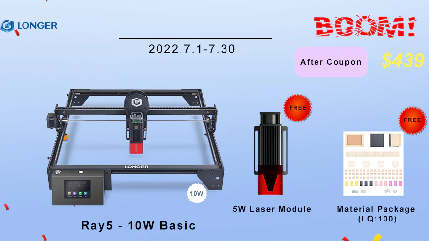  LONGER RAY5 10W Laser Engraver and Cutter+ Laser