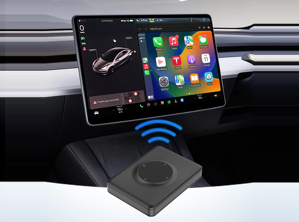 Wireless CarPlay Dongle For Tesla Model 3 / Y / S / X Released